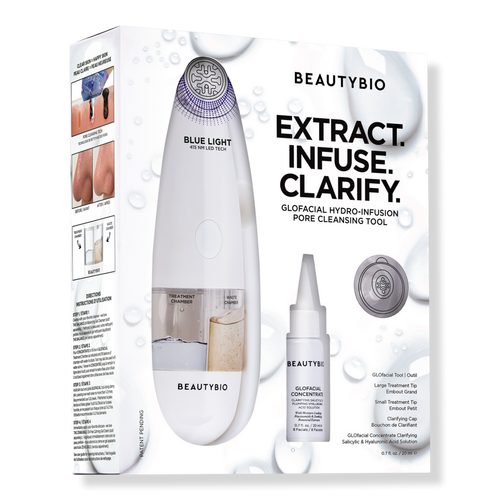 Beauty Bio GLOfacial Hydro-Infusion Pore Cleansing + Blue LED Clarifying Tool