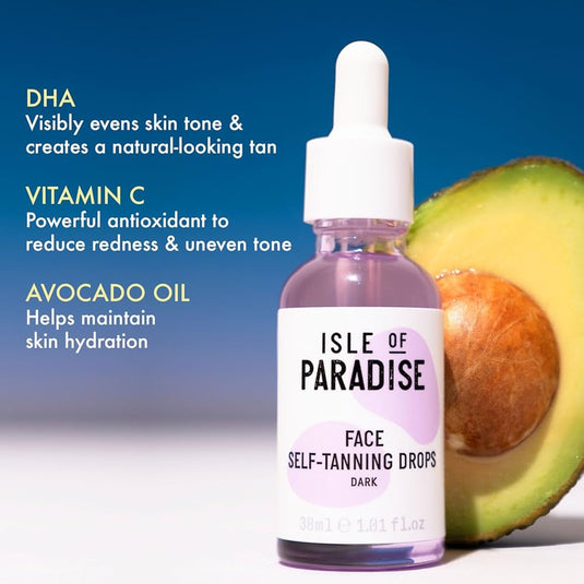 ISLE OF PARADISE Dark Face & Body Self Tanning Drops