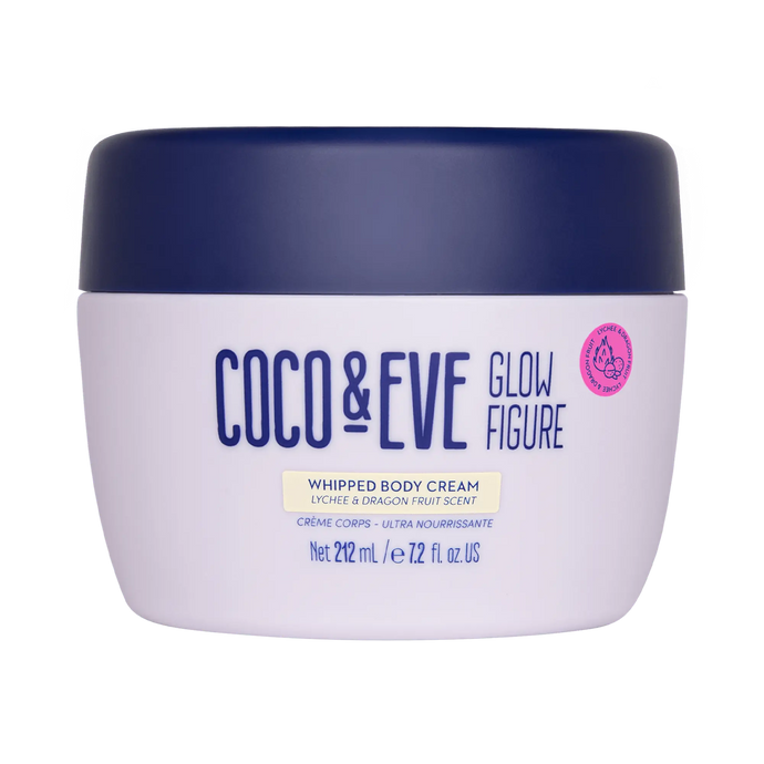 Coco & Eve Glow Figure Whipped Body Cream (Lychee and Dragon Fruit Scent) – 212ml