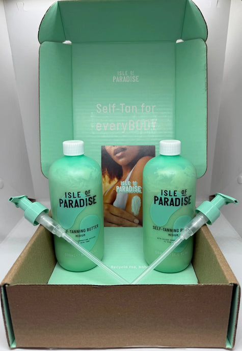 Isle of Paradise Self-Tanning Body Butter Medium 16.9 fl oz 2-Piece Set with Pump