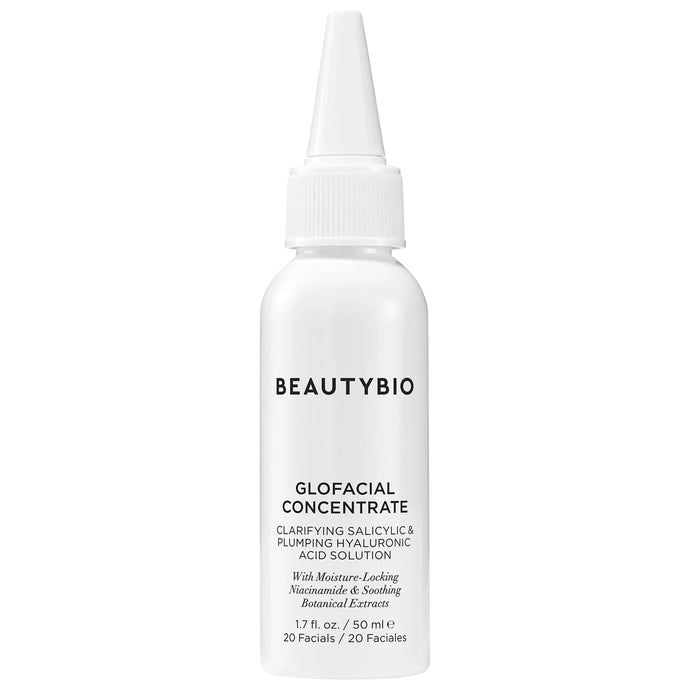 Beauty Bio GLOfacial Concentrate Clarifying Salicylic and Plumping Hyaluronic Acid solution
